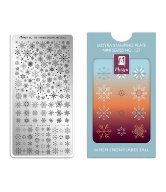 Moyra Mini Stempelplaat 127 When Snowflakes Fall