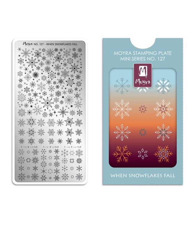 Mini Stempelplaat 127 When Snowflakes Fall