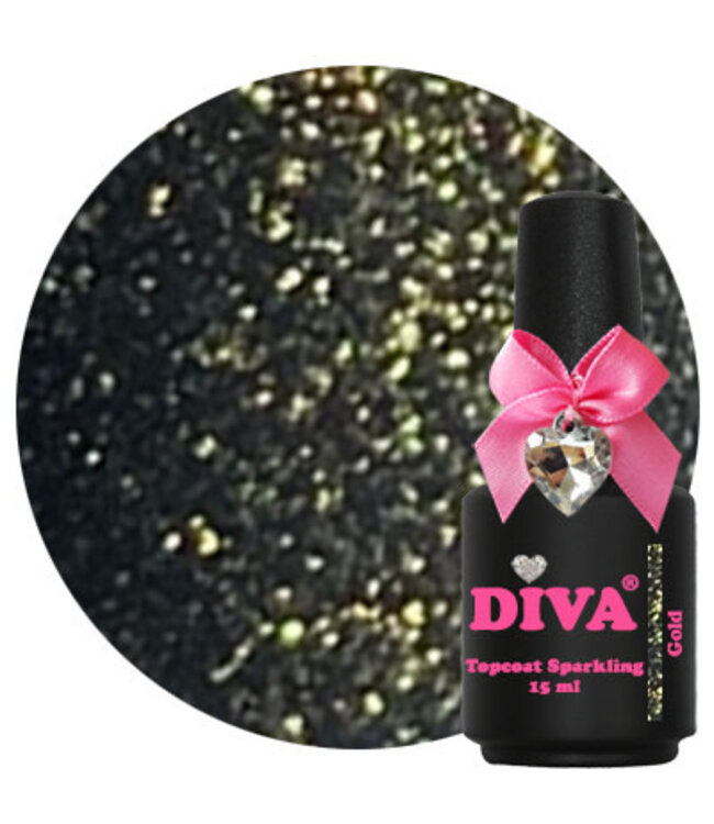 Topcoat Sparkling Gold 15 ml.