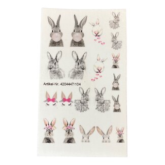 Waterdecals Easter Bunny