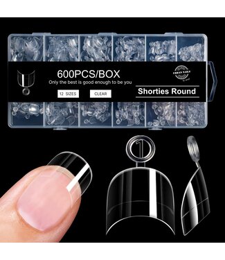 Urban Nails Tip Box Shorties Round 600 st.