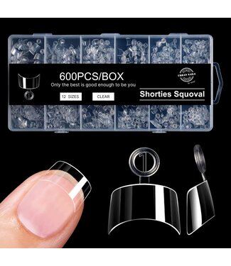 Urban Nails Tip Box Shorties Squoval 600 st.