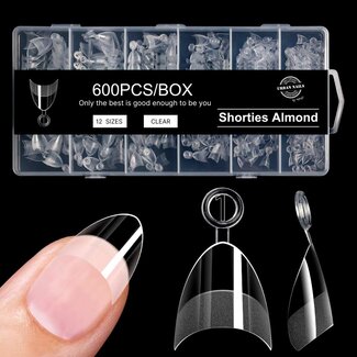 Urban Nails Tip Box Shorties Almond 600 st.
