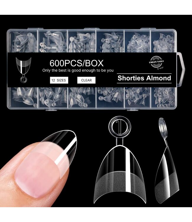Tip Box Shorties Almond 600 st.