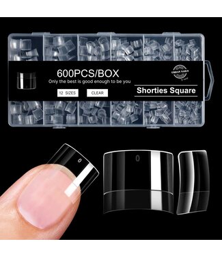 Urban Nails Tip Box Shorties Square 600 st.