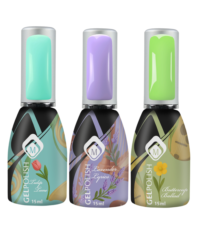 Set Floral Symphony 2 Gelpolish , 3 stuks