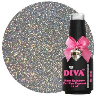 Diva Holo Rainbow Cat Eye Topcoat 15 ml.