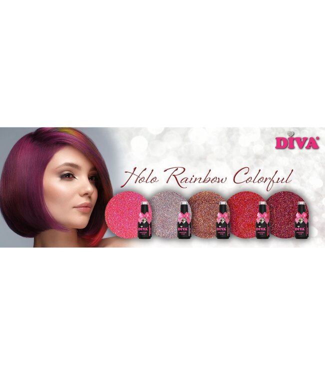 Set Gellak Holo Rainbow Colorful 5 st. 10 ml.