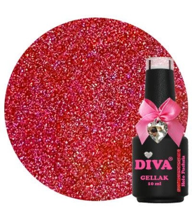 Diva 50 Gellak Holo Fuchsia 10 ml.