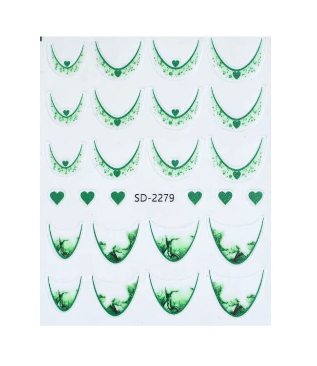 Nail Art Sticker V - 01 Groen