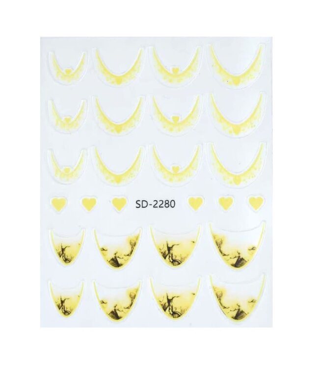 Nail Art Sticker V - 02 Geel