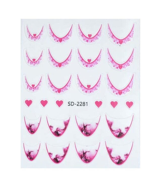 Nail Art Sticker V - 03 Roze