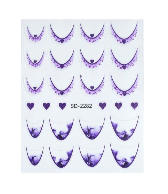 Nail Art Sticker V - 04 Paars