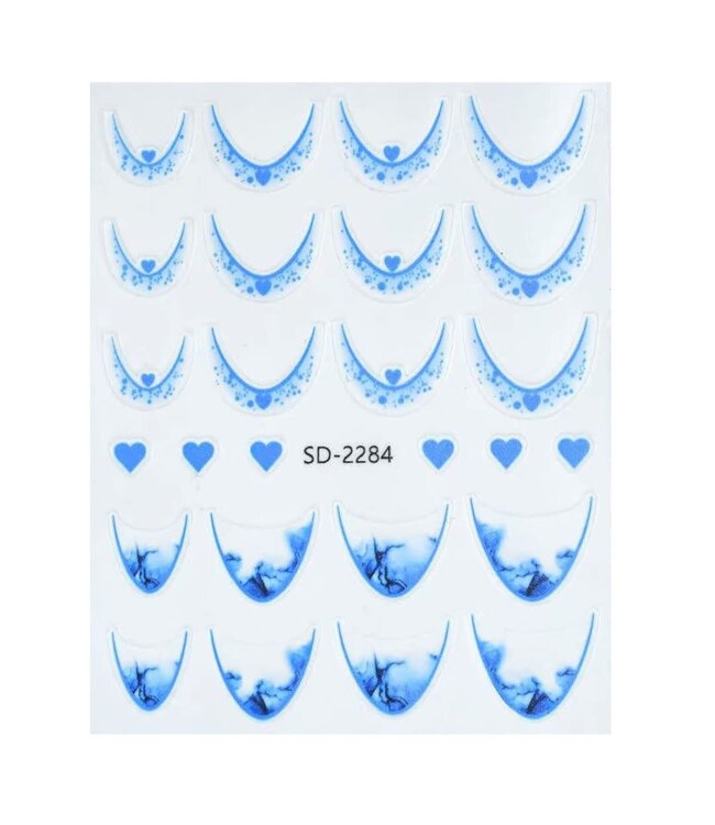 Nail Art Sticker V - 06 Blauw