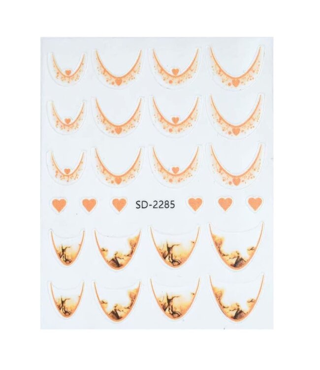 Nail Art Sticker V - 07 Oranje