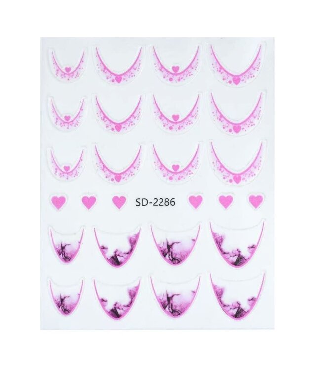 Nail Art Sticker V - 08 Licht Roze