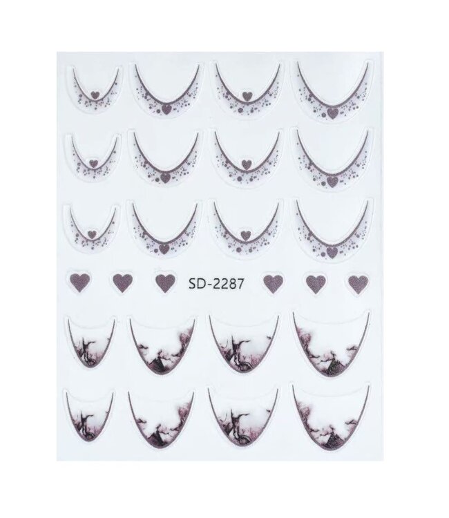 Nail Art Sticker V - 09 Grijs
