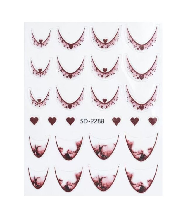 Nail Art Sticker V - 10 Bruin