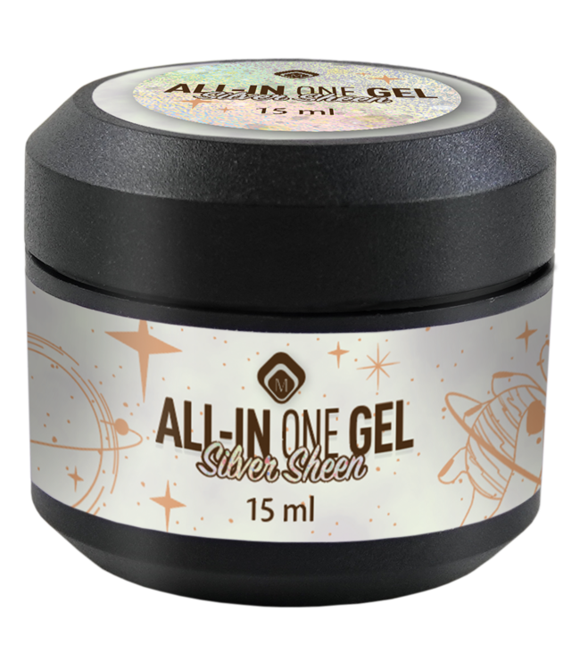 All in One Gel Silver Sheen 15 ml.
