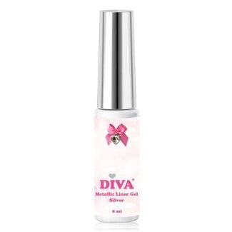 Diva Metallic Liner Gel Silver