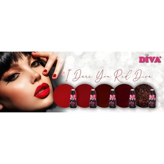 Diva Set Gellak I Dare You Red Diva 5 st. 10 ml.
