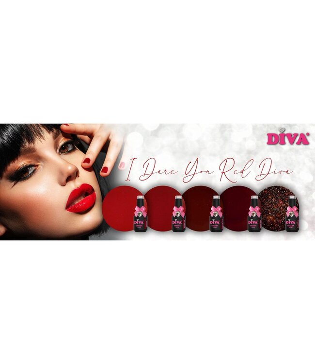 Diva Set Gellak I Dare You Red Diva 5 st. 10 ml.