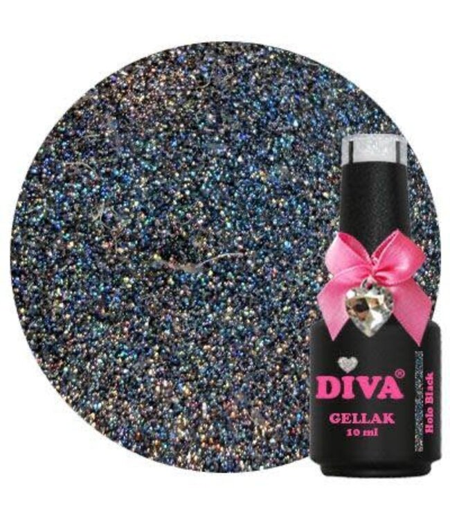 Diva 317 Gellak Holo Black 10 ml.