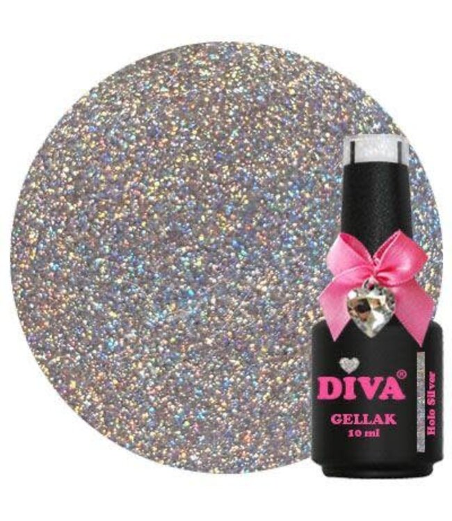 Diva 321 Gellak Holo Silver 10 ml.