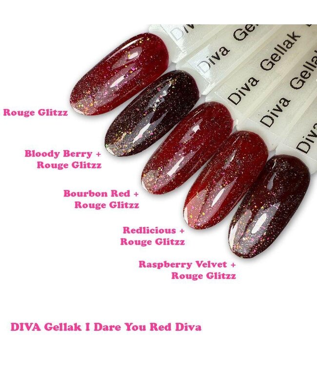 Set Gellak I Dare You Red Diva 5 st. 10 ml.