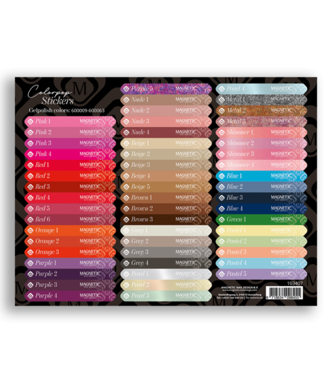 Stickervel Gelpolish 600009 t/m 600063