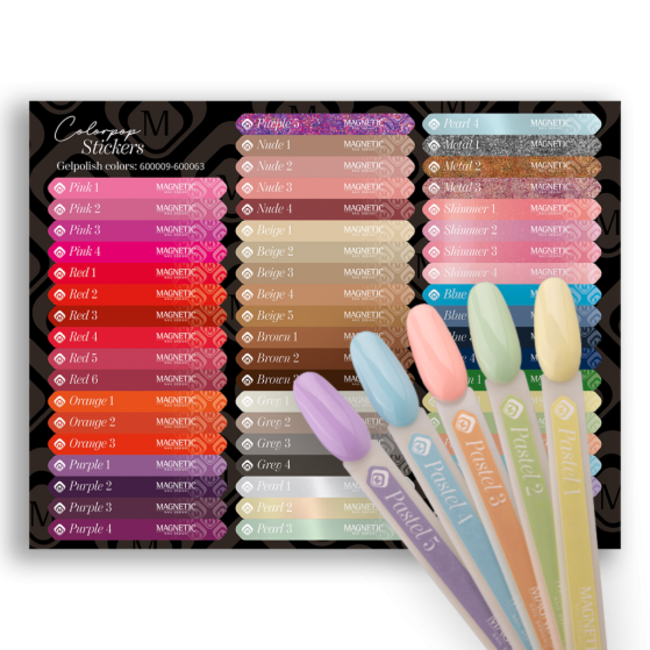 Stickervel Gelpolish 600009 t/m 600063