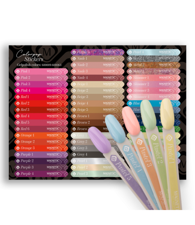 Stickervel Gelpolish 600009 t/m 600063