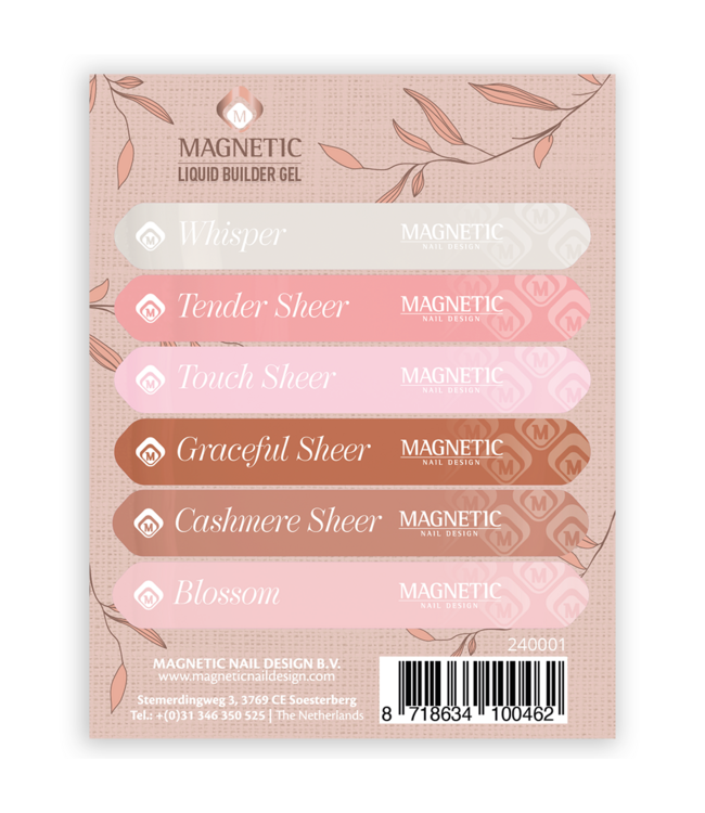 Stickervel Liquid Builder Gels 104700 t/m 104705