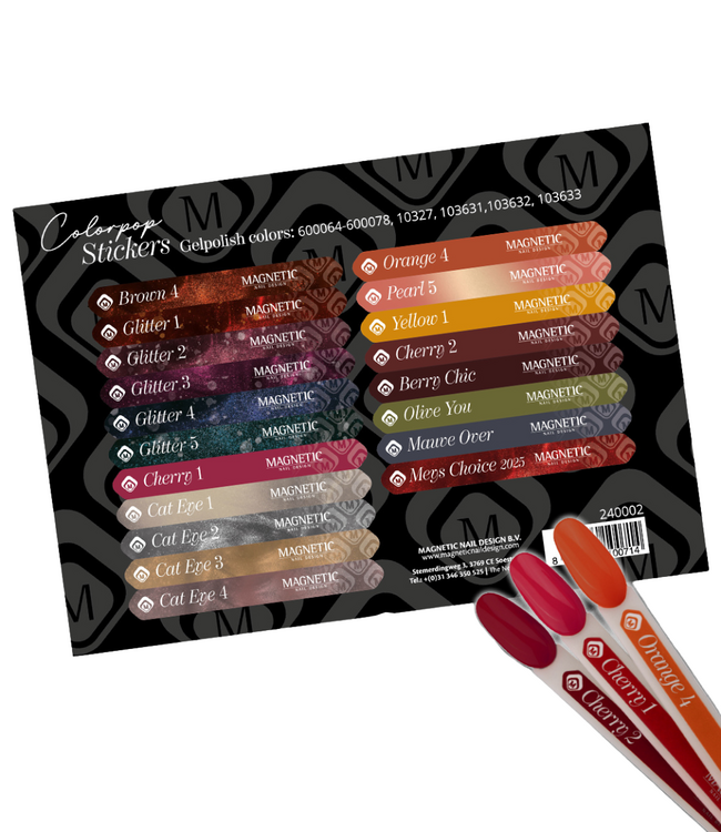 Magnetic Colorpop Stickervel Gelpolish 600064 t/m 600078 + 103627, 103631, 103632 & 103633