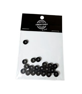 Urban Nails Siliconen Stofkappen Zwart 20 st.