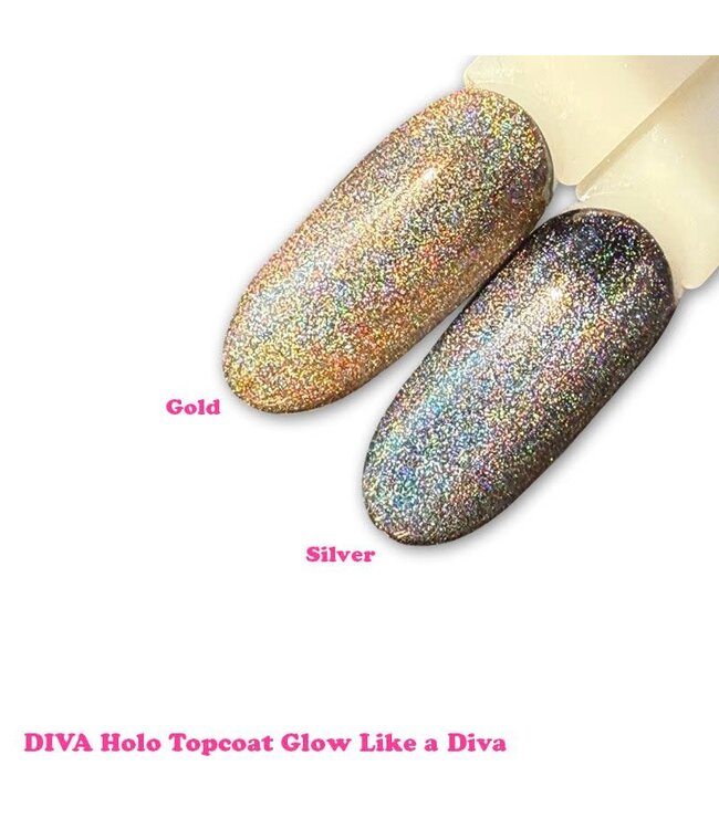 Duo Holo Topcoat Glow Like a Diva 2 st. 6 ml.