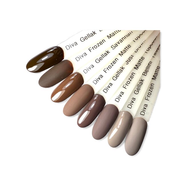 Set Gellak Brown is the New Diva 4 st. 6 ml.