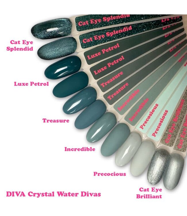 Set Gellak Crystal Water 6 x 6 ml. + gratis stickers voor op color pops