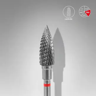 Staleks Pro Carbide Bit  Flame Red 5 mm / 13,5 mm