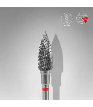 Staleks Pro Carbide Bit  Flame Red 5 mm / 13,5 mm