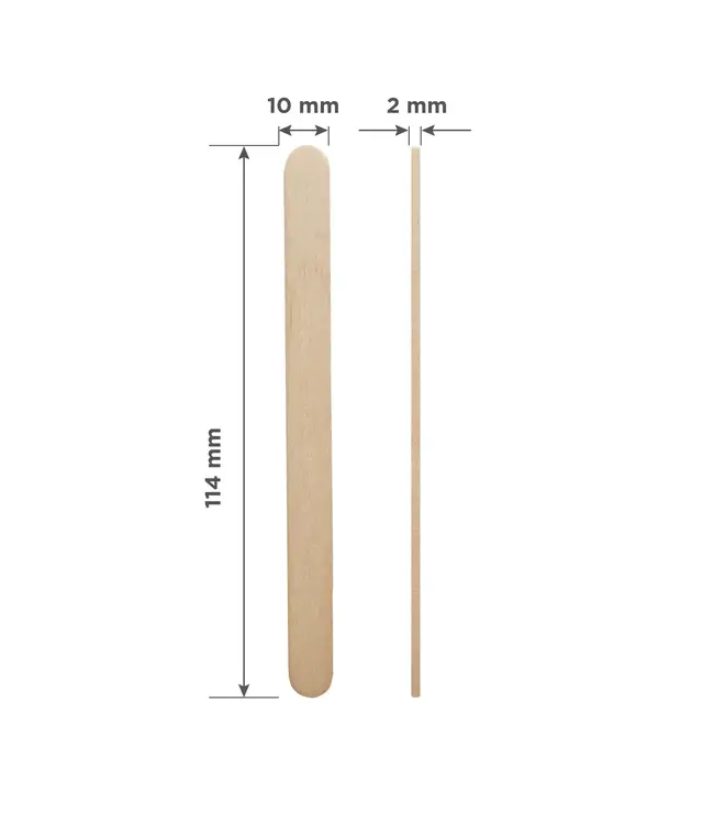 Wooden Spatula 114x10 mm (100 st.)