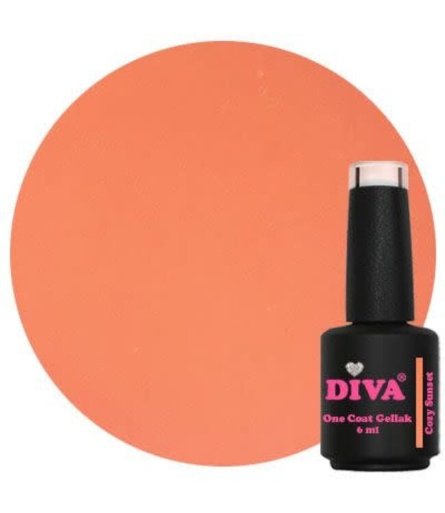Diva One Coat Gellak Cozy Sunset 6 ml.