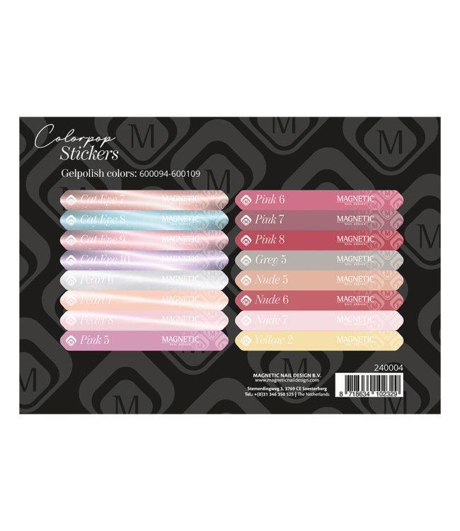 Stickervel Gelpolish 600094 t/m 600109