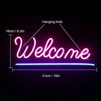 Neon Verlichting, Ledbord: Welkom