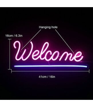 Neon Verlichting, Ledbord: Welkom