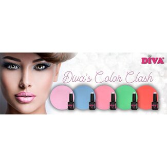 Diva Set Gellak Color Clash 5 x 6 ml.