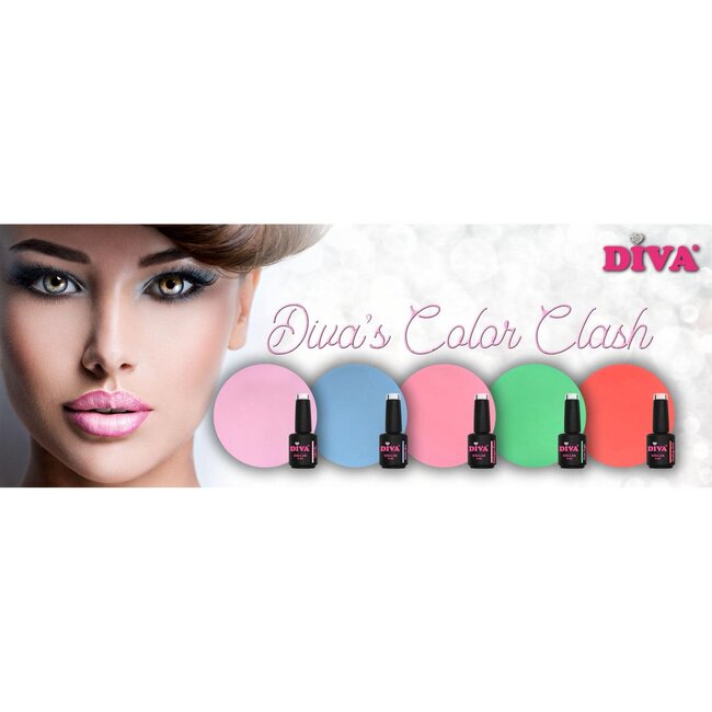 Set Gellak Color Clash 5 x 6 ml.