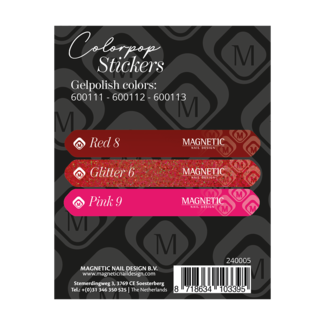 Magnetic Stickervel Gelpolish 600111 t/m 600113