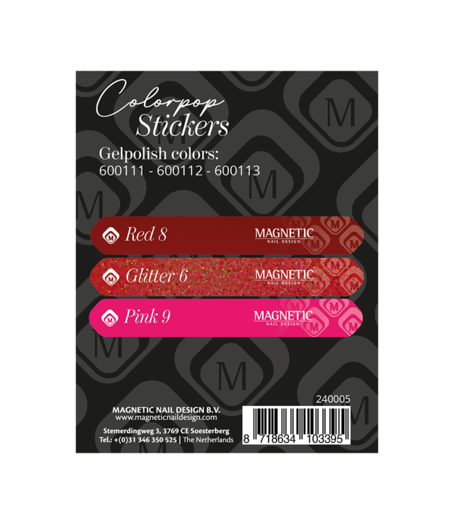 Stickervel Gelpolish 600111 t/m 600113