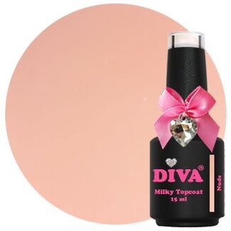 Diva Milky Glass Topcoat Nude 15 ml.